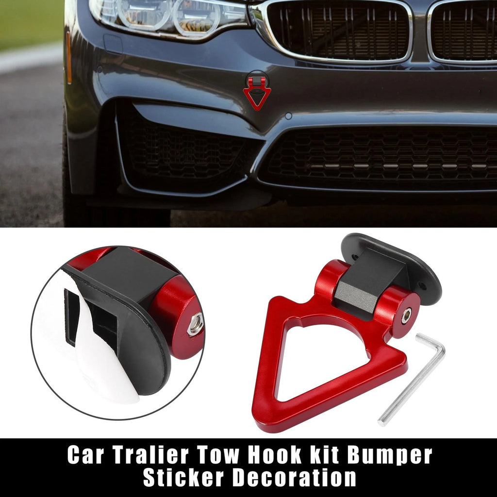 Tow Hook Decor Sticker Set Red Triangle for Universal Cars and Trucks (Any)