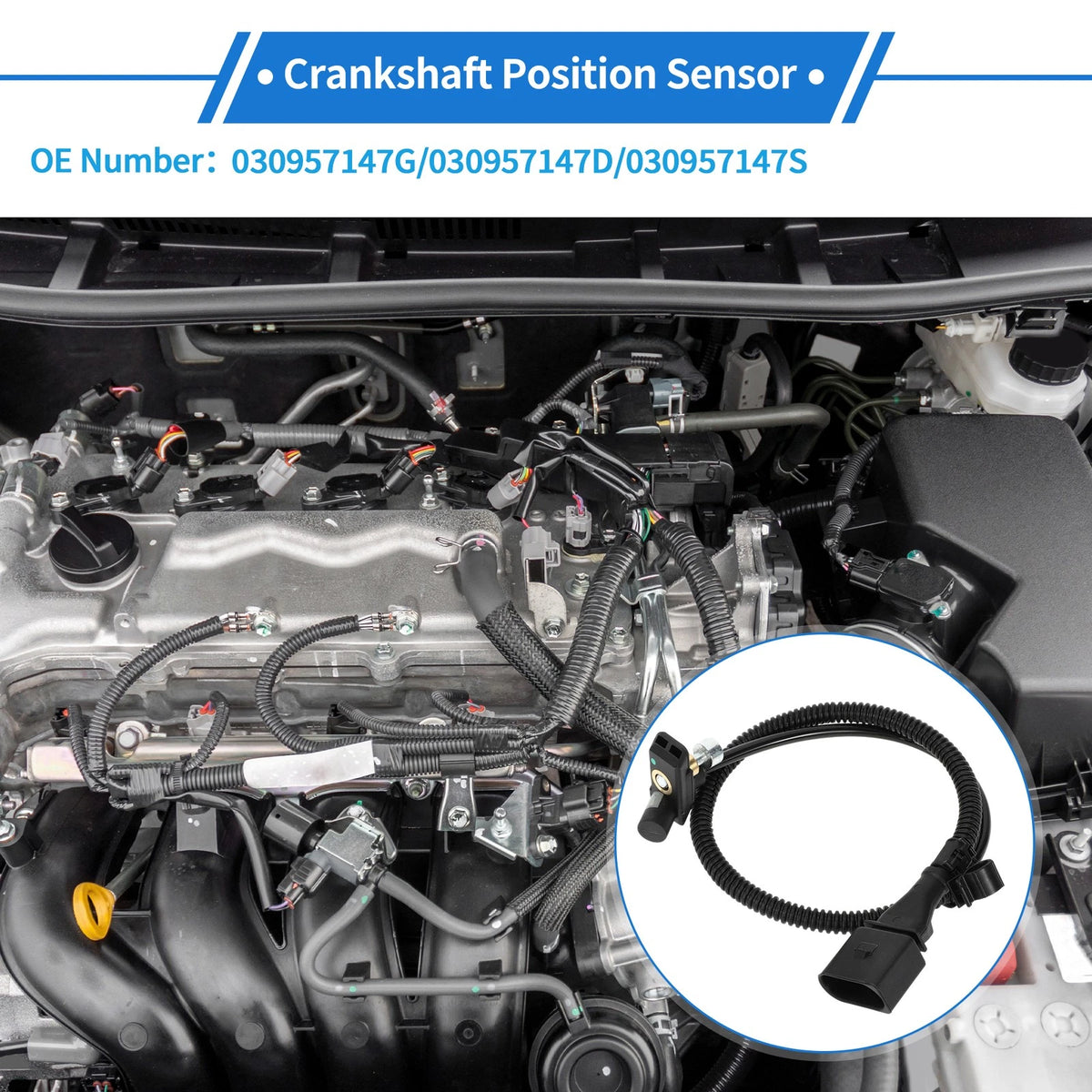 Crankshaft Position Sensor for VW Golf IV (1997–2004) No. 030957147G
