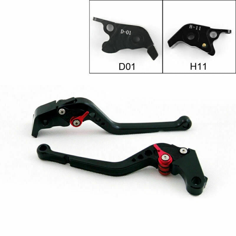 Long Brake Clutch Levers for Ducati Hypermotard 1100/SP (2007–2012) Black T9