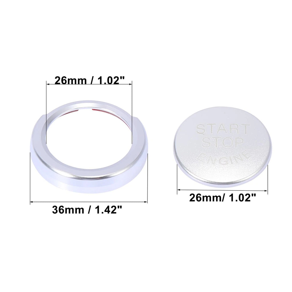 Start Stop Button Cap with Ring Kit for BMW 1 2 3 4 Series X1 X2 Silver (2008–2022)