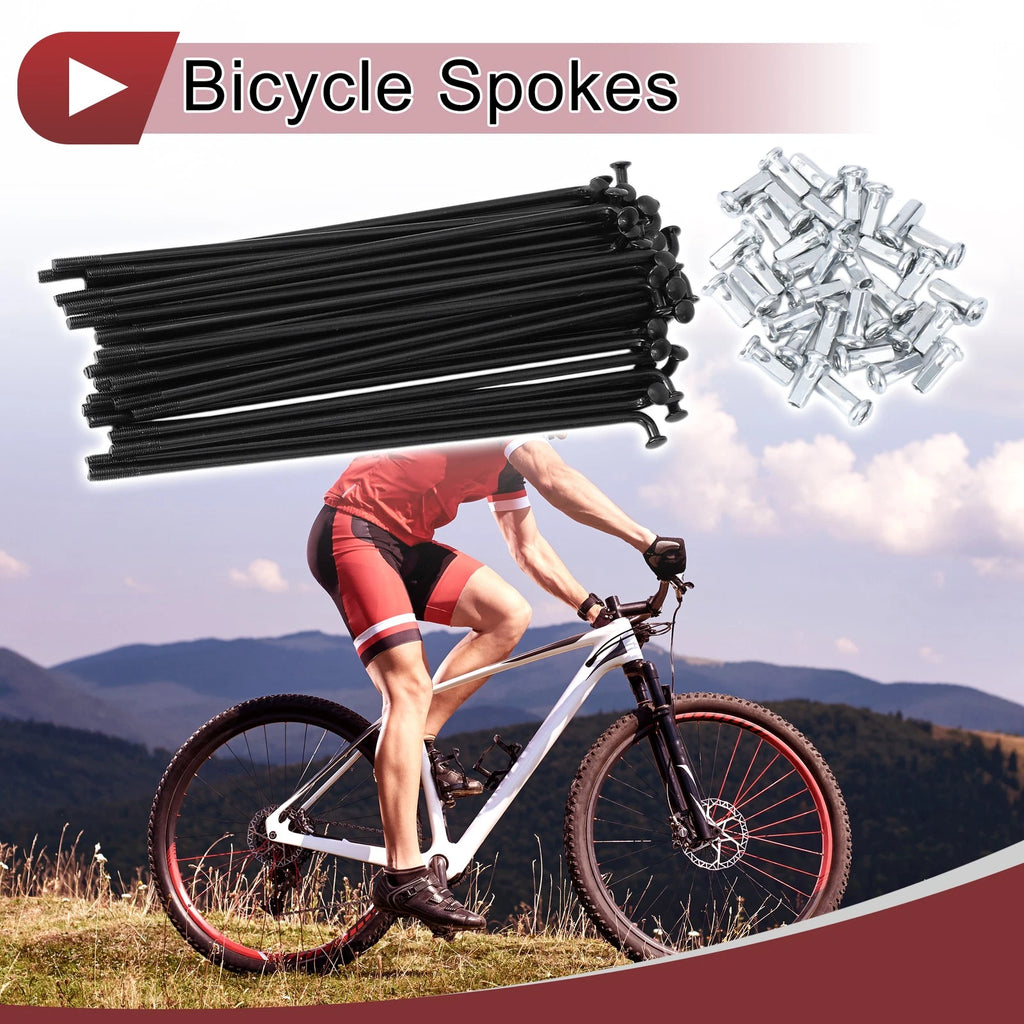 Bicycle Spokes Set 116mm 12G Steel Black for 36 Spoke Wheels (universal)