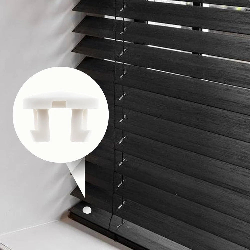12PCS White Tape Lock Blind Bottom Rail Connector for Curtain Track Repair