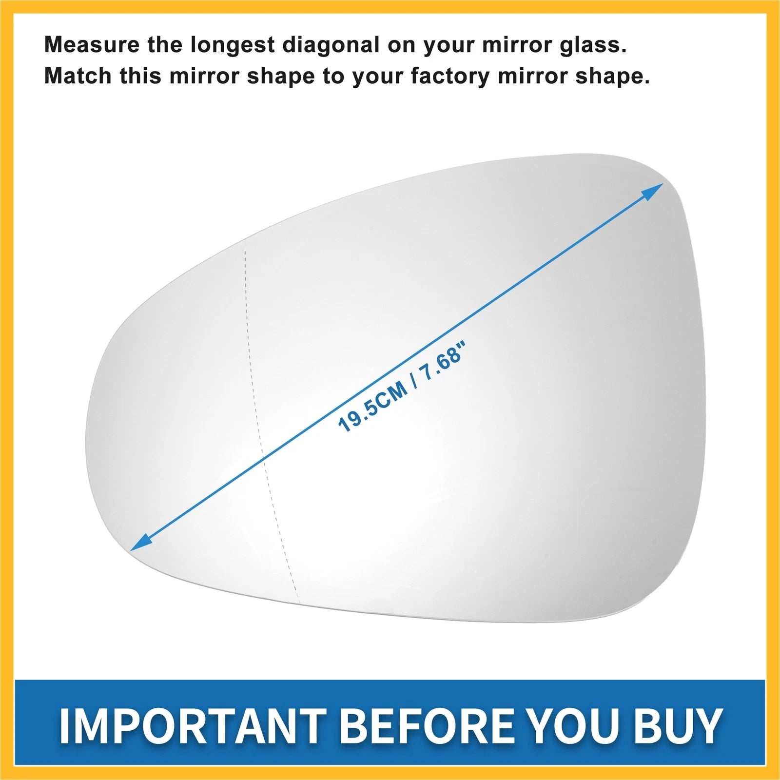Heated Left Side Mirror Glass Replacement for Volkswagen Touareg (2010–2018)