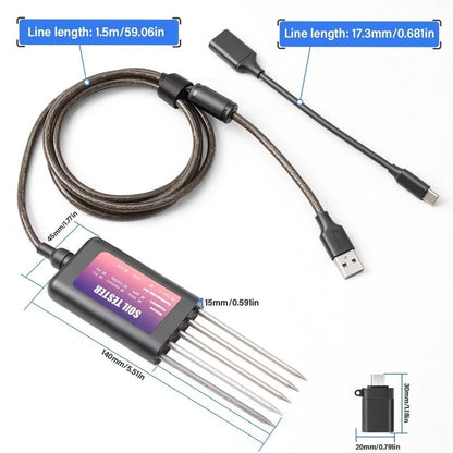 8 Function Soil Tester for Garden (IP68 Rating, NPK, pH, Humidity, Temp)