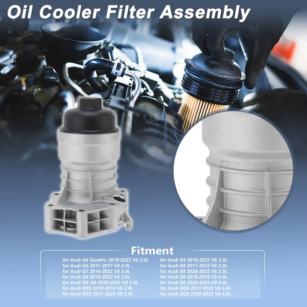 Engine Oil Filter Housing Replacement for Audi A6 Quattro 2019–2022 V6 3.0L