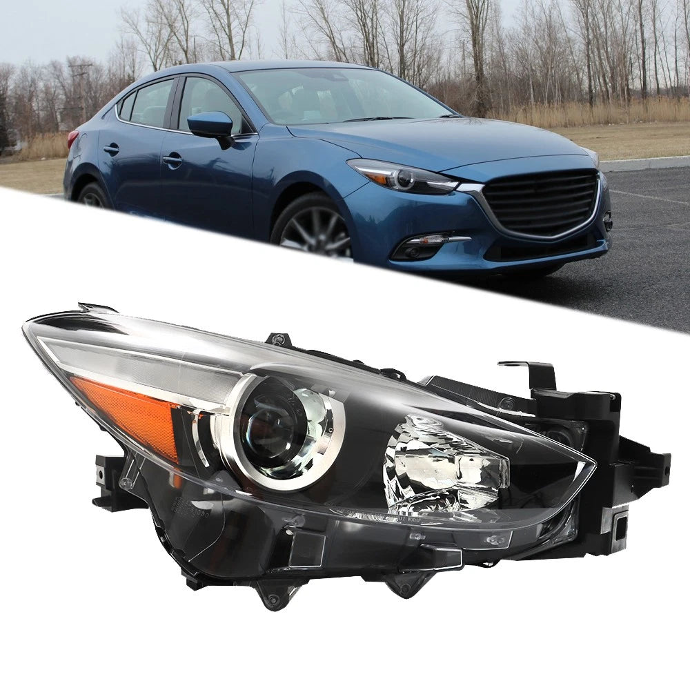 Headlamp Assembly for Mazda 3 (2017–2018) Right Passenger Side Halogen