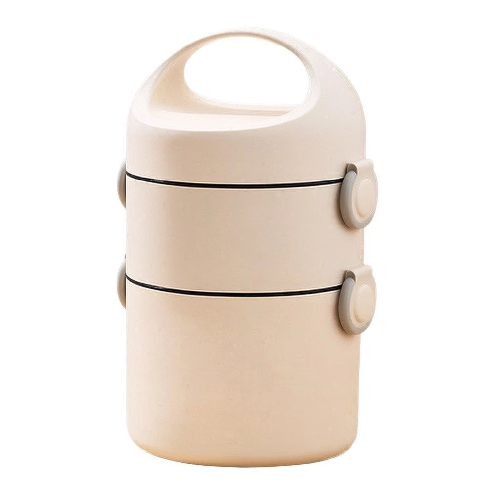 Set of 2 Insulated Lunch Containers 304 Stainless Steel Stackable