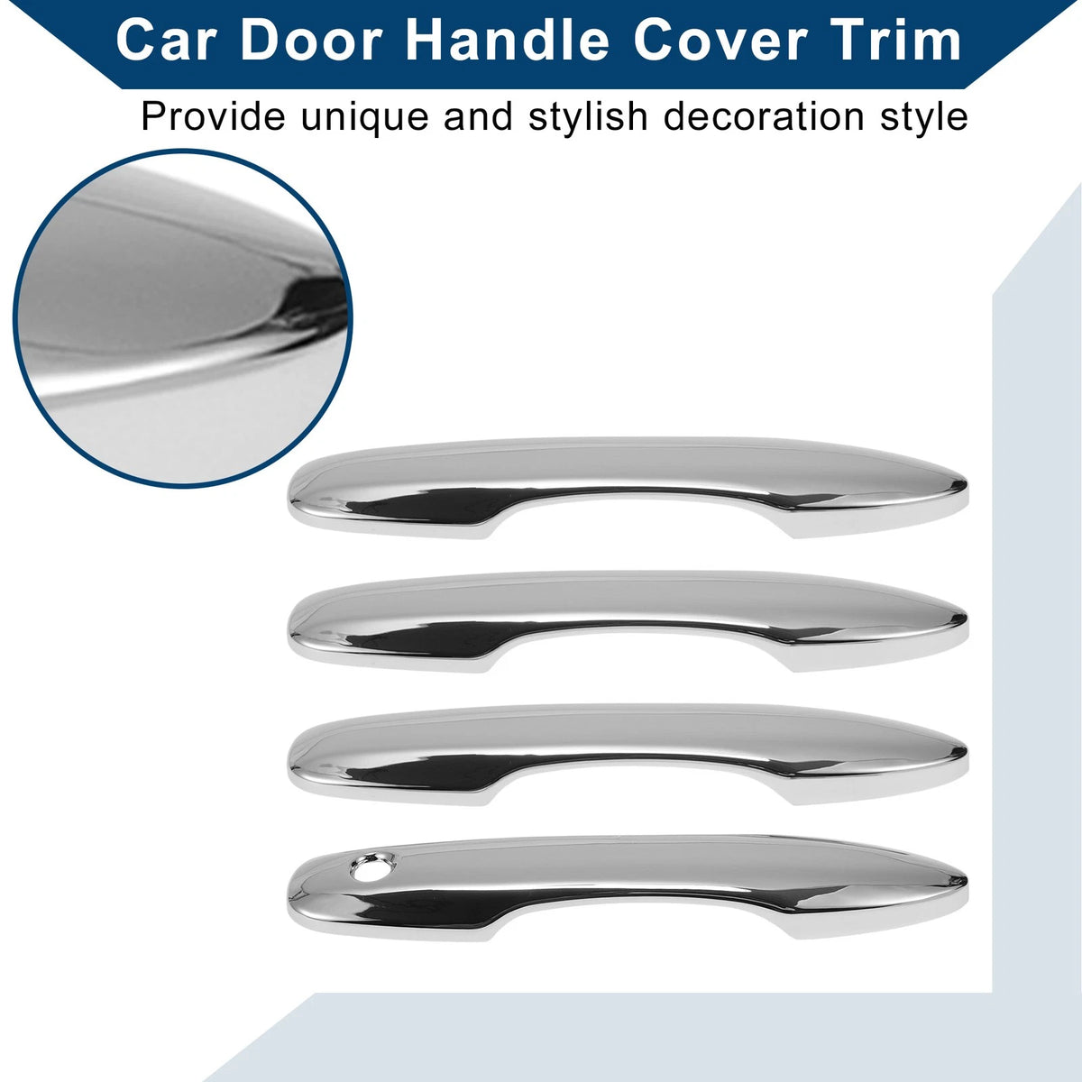 Car Door Handle Cover Trim Replacement for Toyota Camry (2018–2024) Silver