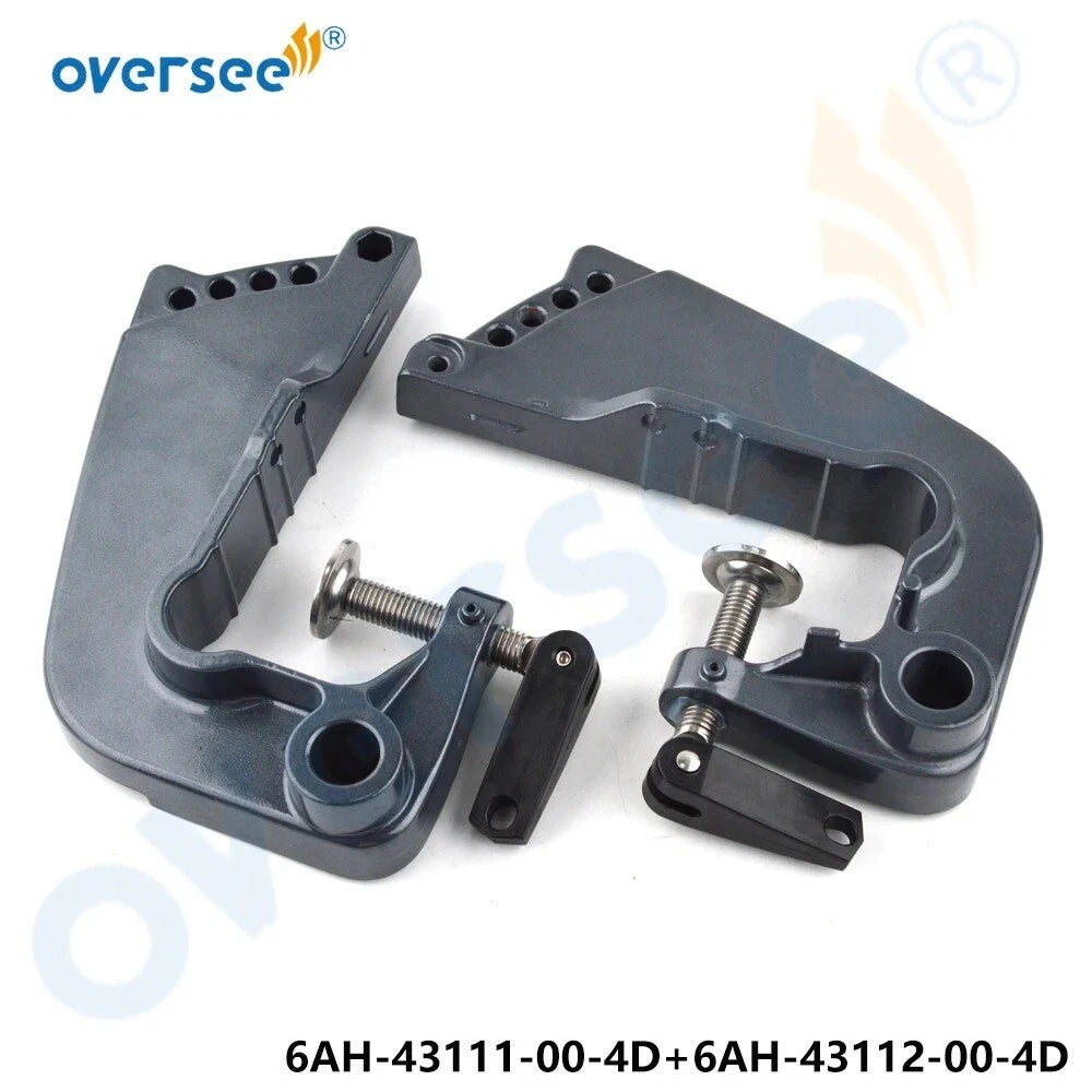 Bracket Kit Clamp for Yamaha 2/4T 8 9.9 15 20HP (6AH-43111-00-4D, 6AH-43112-00-4D)