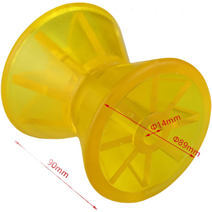 Yellow PVC Bow Roller Support for Boat Trailers (Fits Yacht Motorboat Dinghy)