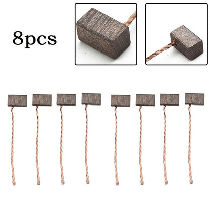 8 Pcs Carbon Brush for Blower Motor Fan Wiper Motor (6x6x10mm)