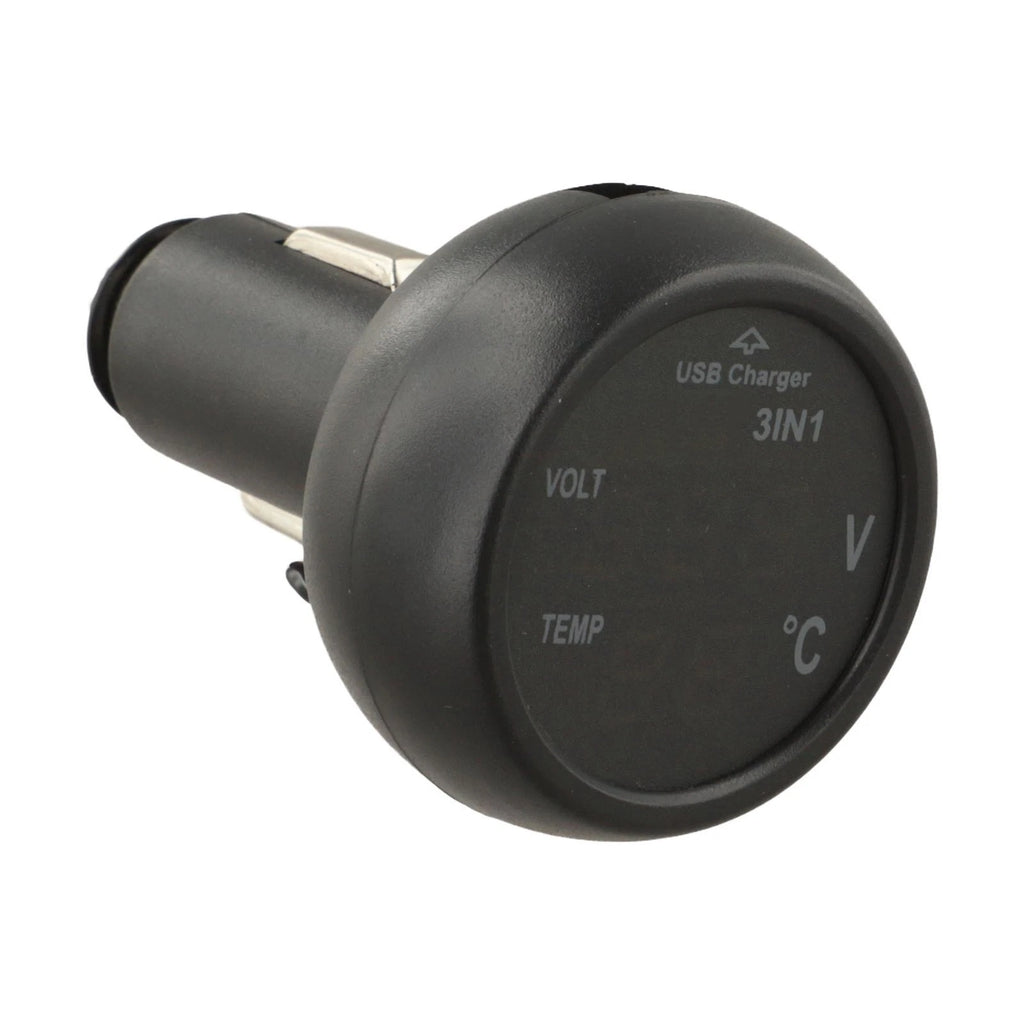 1 Pc 3 In 1 Voltmeter for Universal Use (12V/24V)
