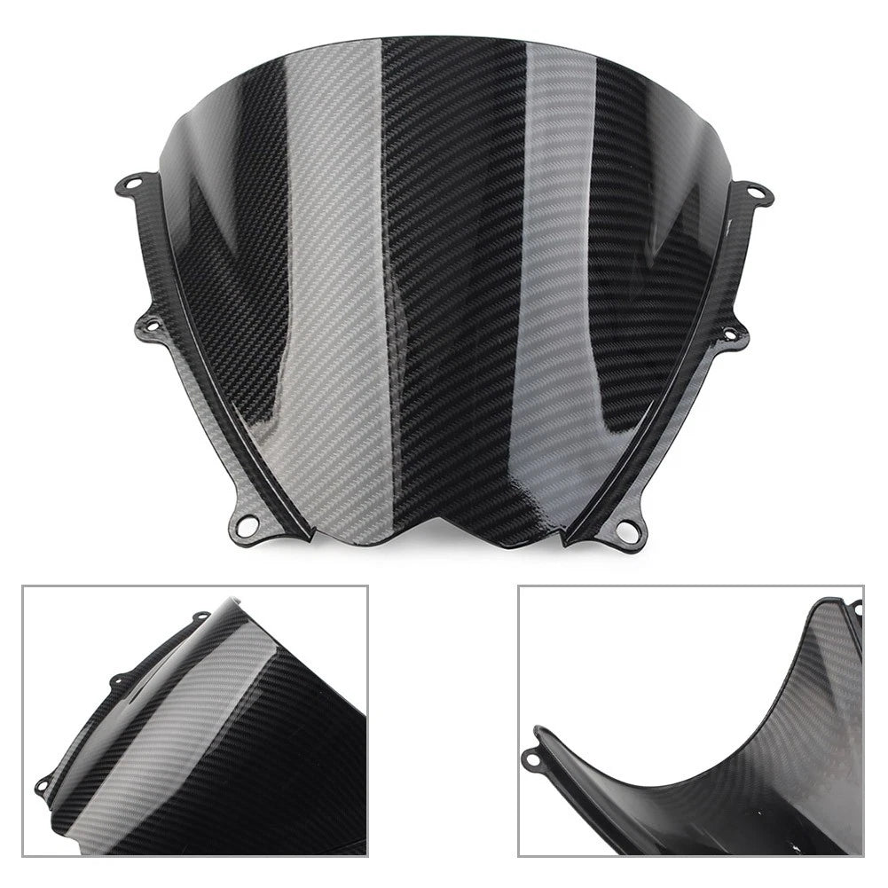 Black Carbon Fiber ABS Windshield Shield for Suzuki GSXR 1000 (2007–2008)