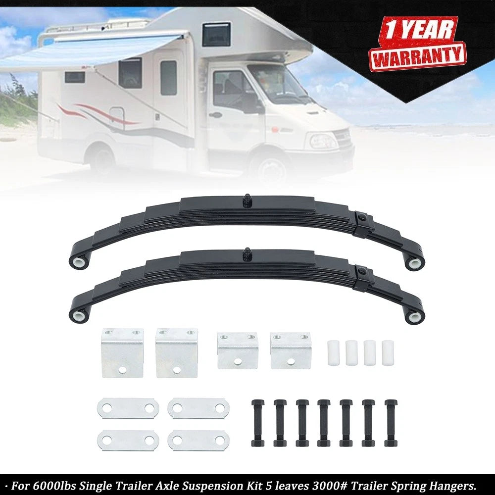 Single Trailer Axle Suspension Kit for 3000# Trailers (6000lbs)