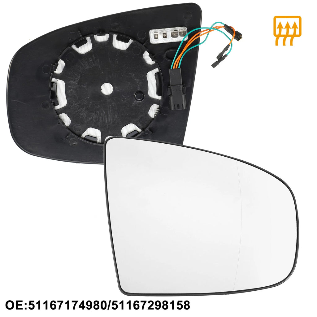 Heated Mirror Glass Replacement Right Side for BMW X5 X6 (2014–2020)