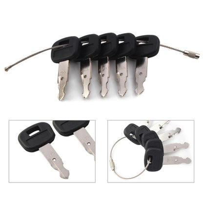 5 Ignition Keys for Kubota Mini Excavator, Backhoe