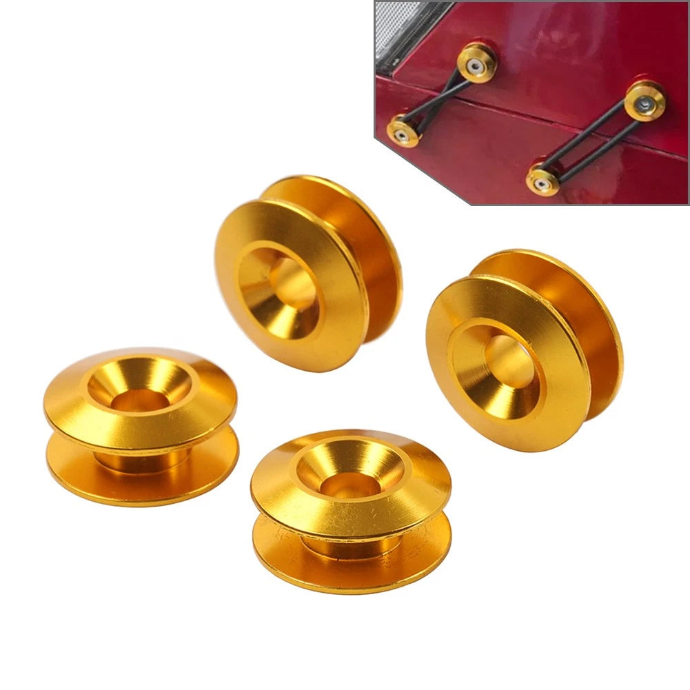 Set of 4 Yellow Quick Release Bumper Holder Clips for Trunk Hatch Lid