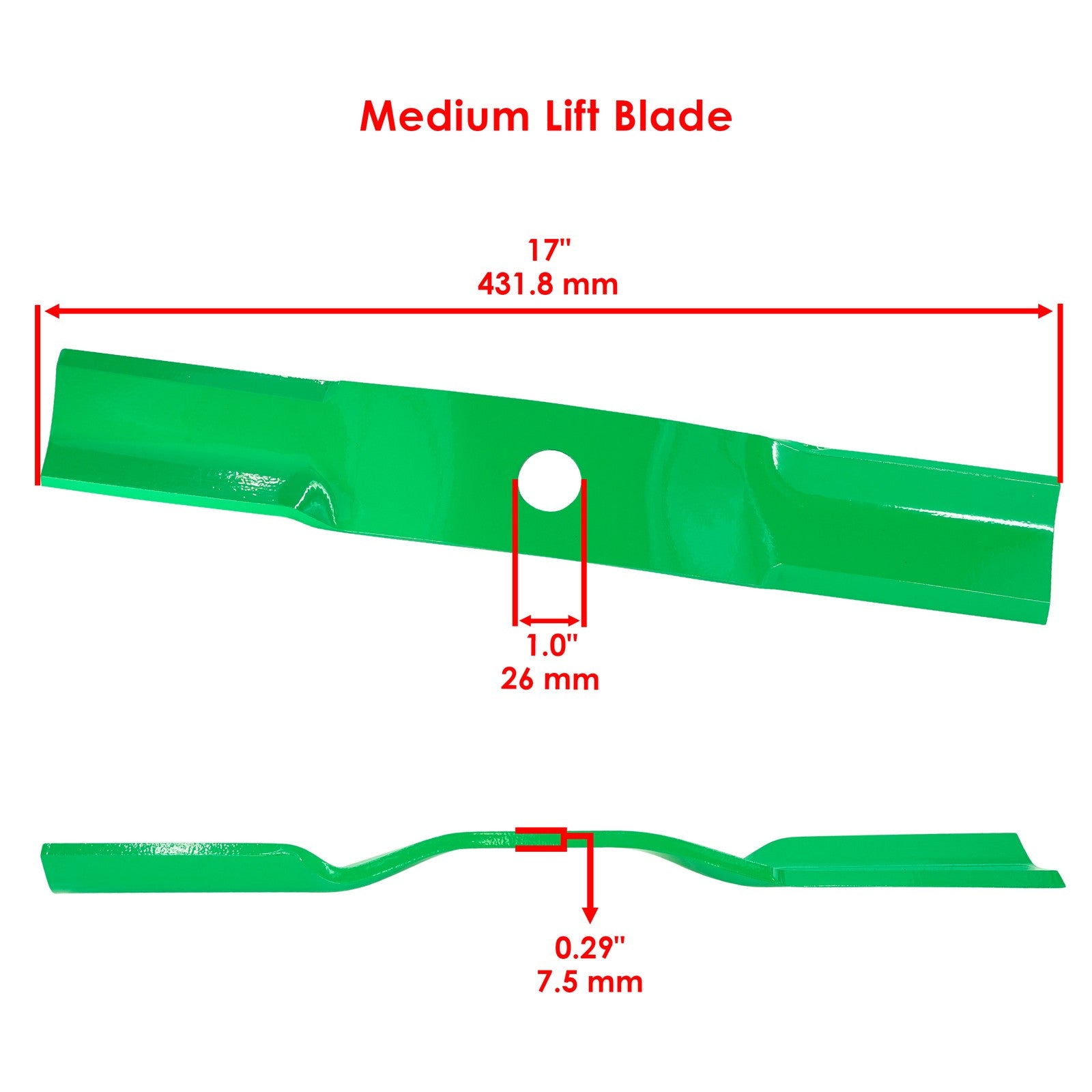 Medium Lift Blades Replacement for Land Pride 16-7/8 in (2005–2015)