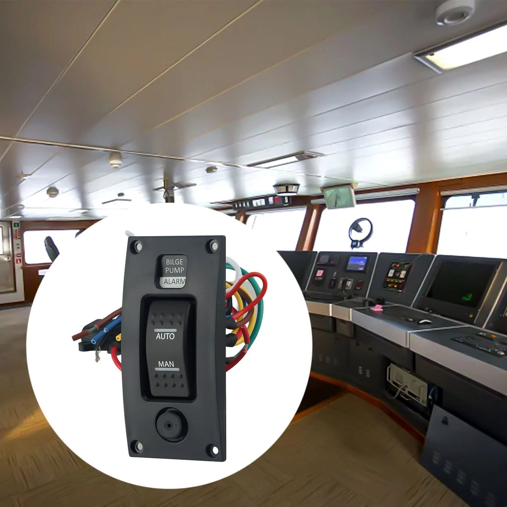 Switch Panel for Bilge (IP66, Waterproof, 20A Fuse)