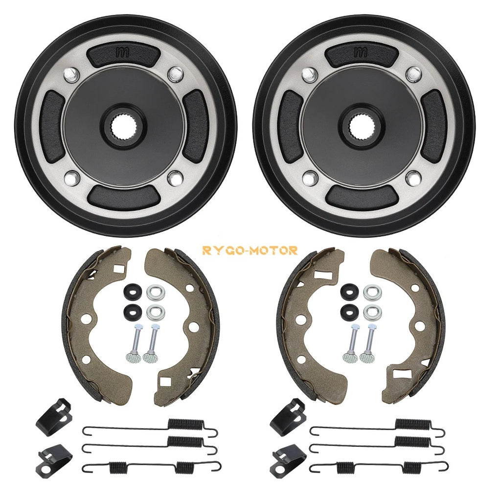 Rear Brake Drums & Shoes for Kawasaki Mule 2510 3000 3010 3020 4000 4010
