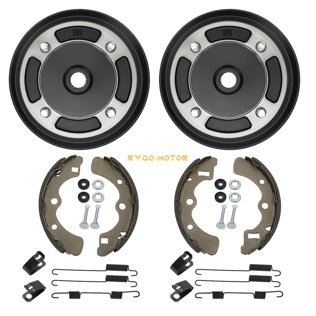 Rear Brake Drums & Shoes for Kawasaki Mule 2510 3000 3010 3020 4000 4010