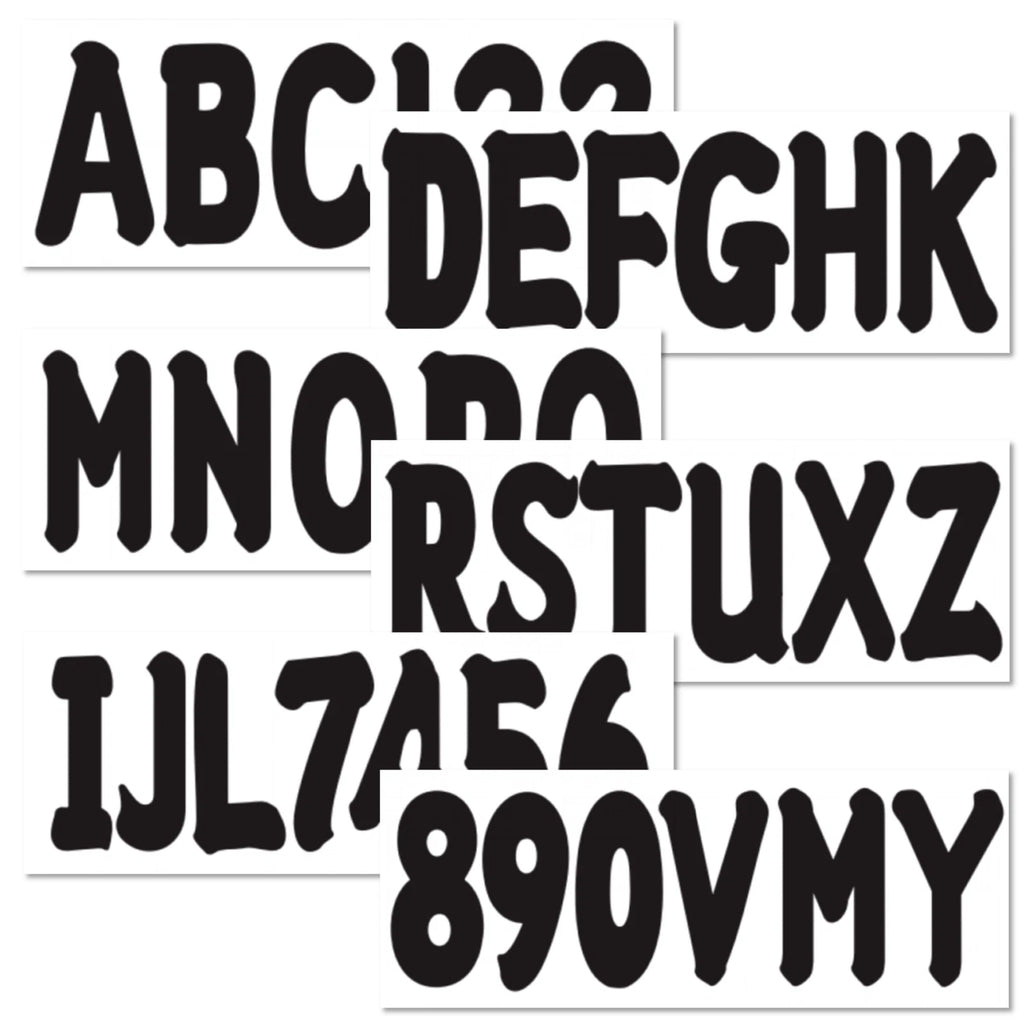 Boat Registration Number Decal Sticker