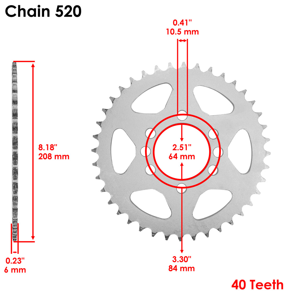 Rear Sprocket Replacement for Kawasaki KFX400 KSF400A (2003–2006)