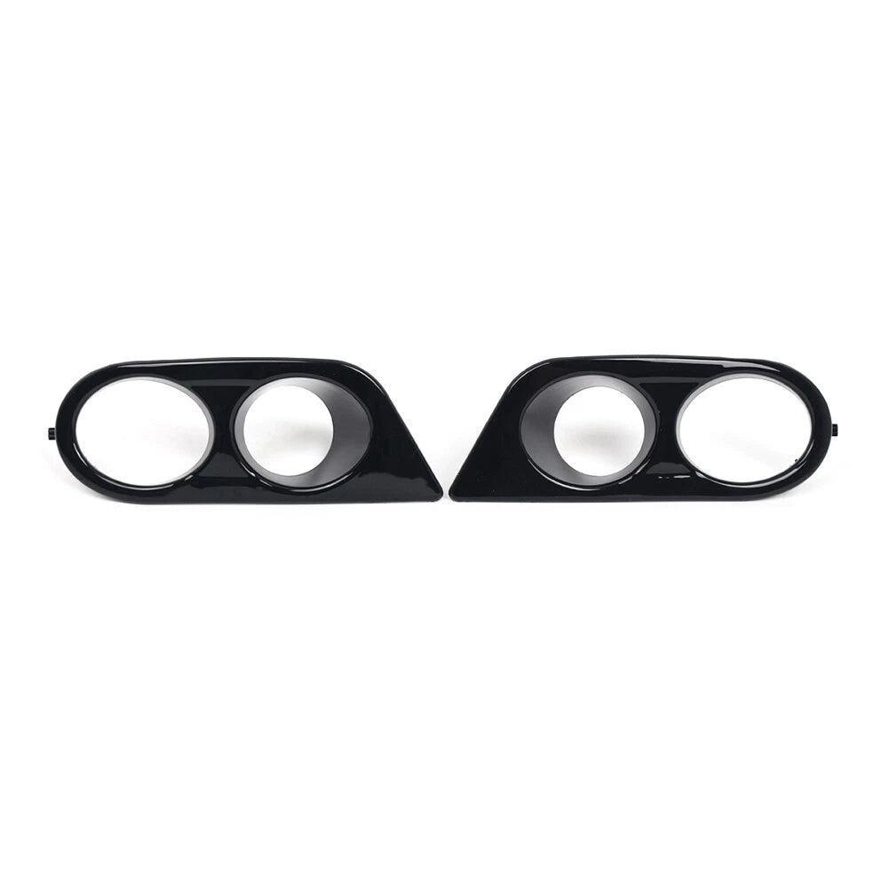 2X Glossy Black Front Fog Light Cover Grille for BMW E46 M3 (2001–2006)