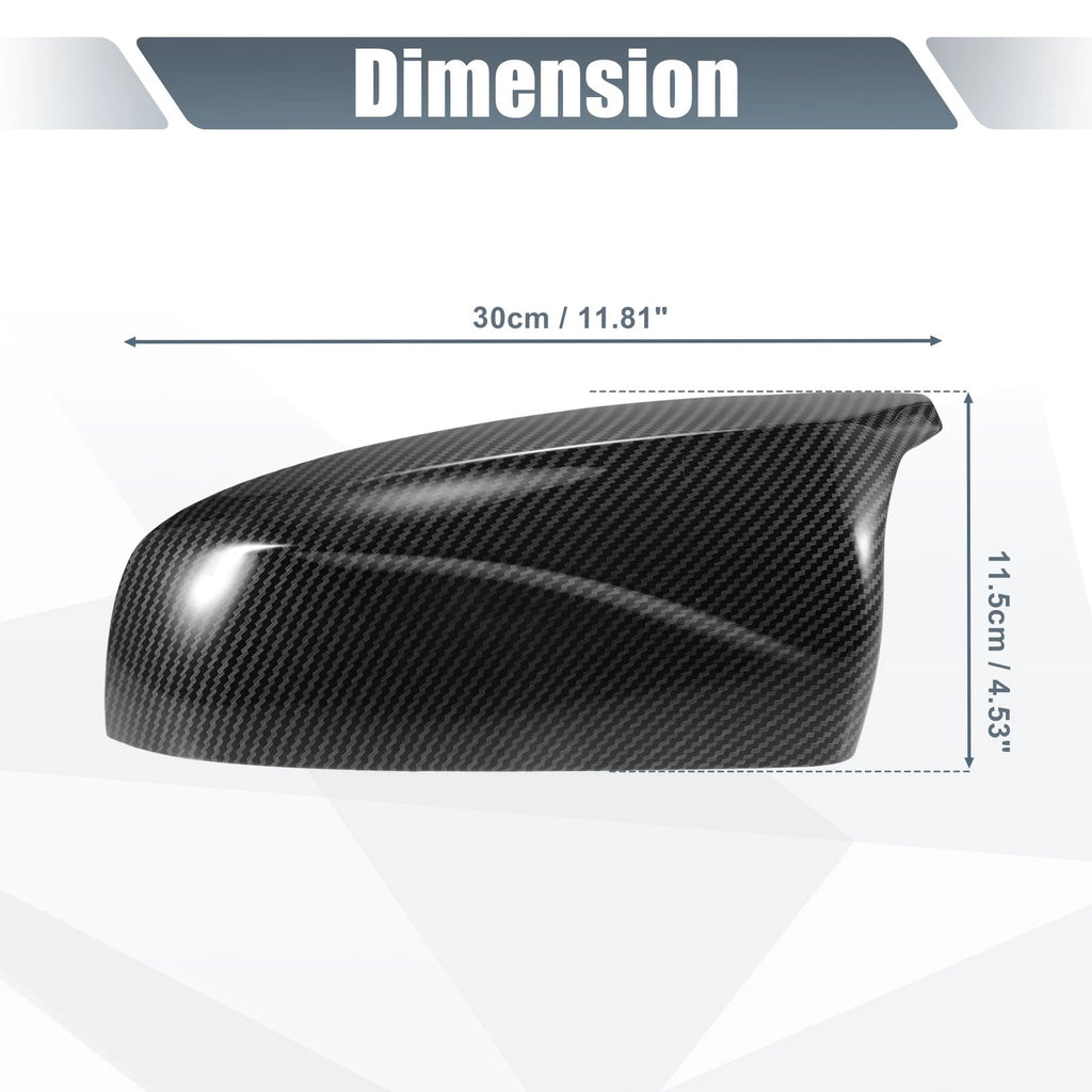 Rearview Mirror Cover Cap Carbon Fiber Pattern Replacement for BMW X5 X6 (2008–2013)