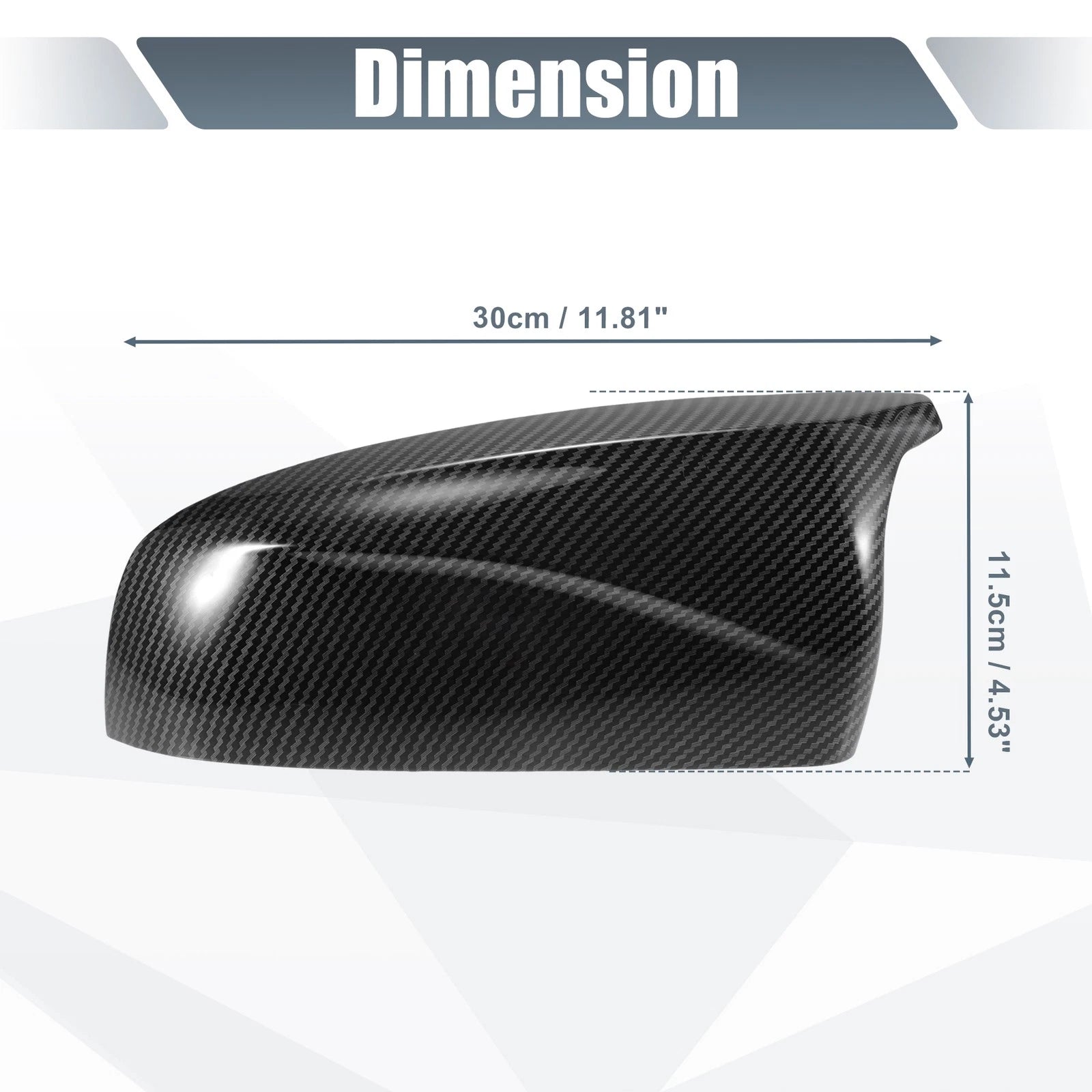 Rearview Mirror Cover Cap Carbon Fiber Pattern Replacement for BMW X5 X6 (2008–2013)