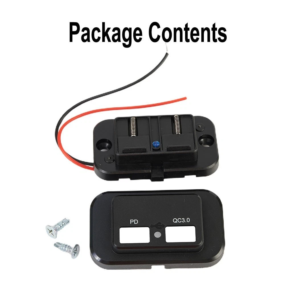 Dual USB Fast-Charge Socket for Car RV Boat (DC12V-24V)