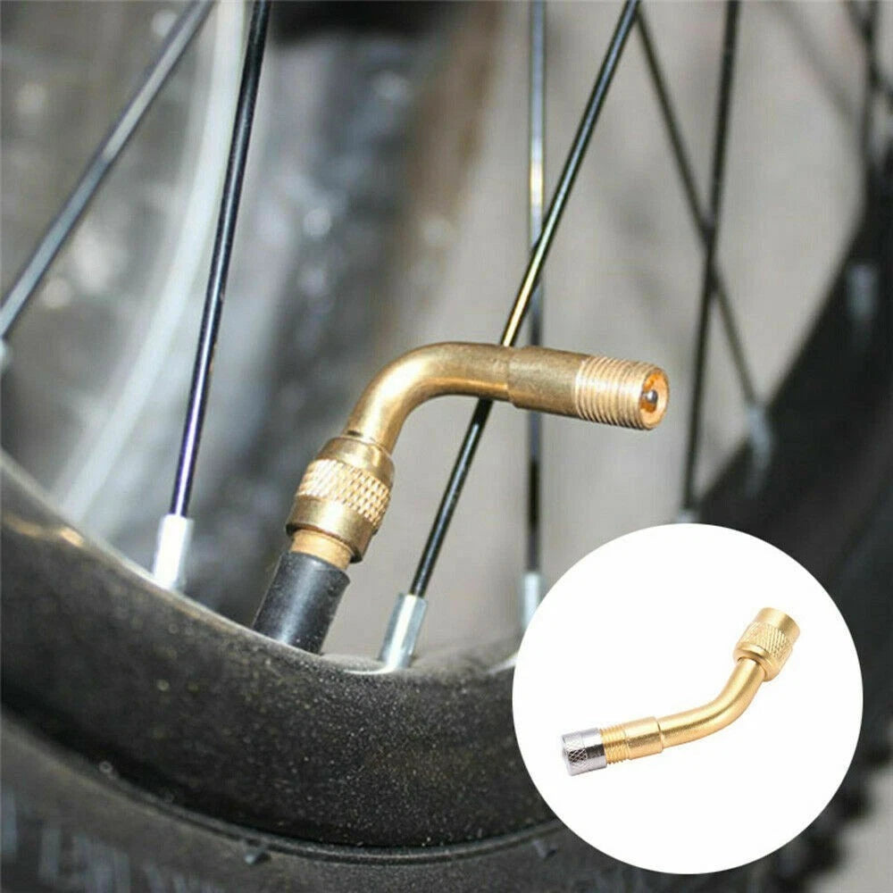1Pc 90 Degree Brass Tyre Valve Stem Extension Adapter for Car
