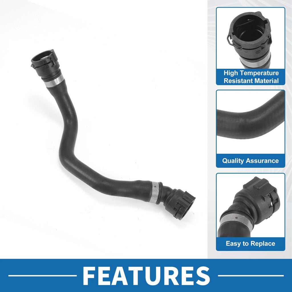 Engine Radiator Hose Replacement for BMW X5 (2000–2003) Rubber Black 1pc