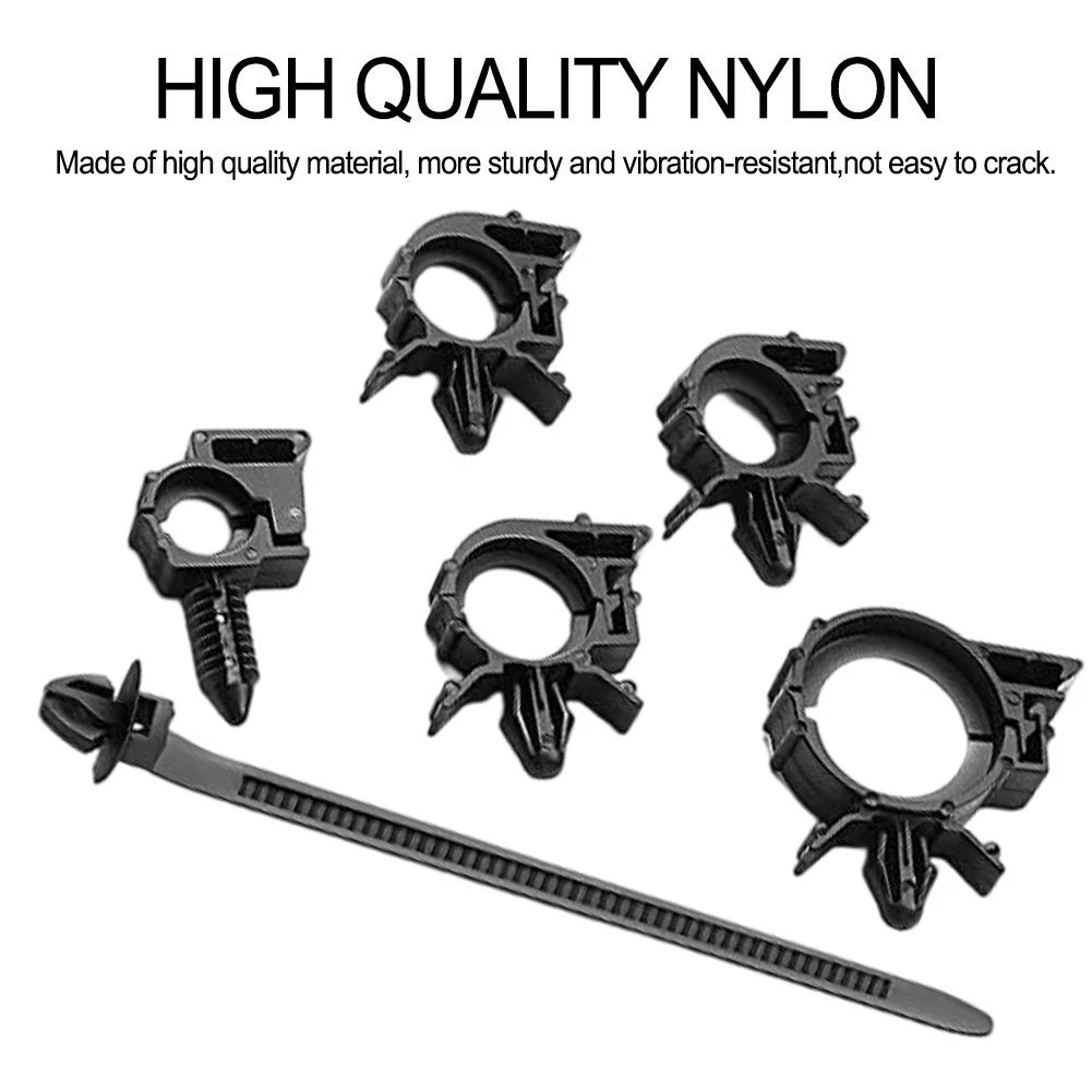 60-Piece Nylon Wire Routing Clips Kit for Auto Wiring (Universal)