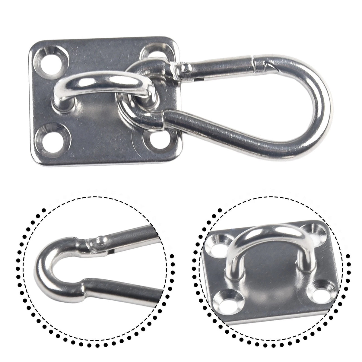 Set of 2 Stainless Heavy Duty Ceiling Hanging Hooks for Swing Chair