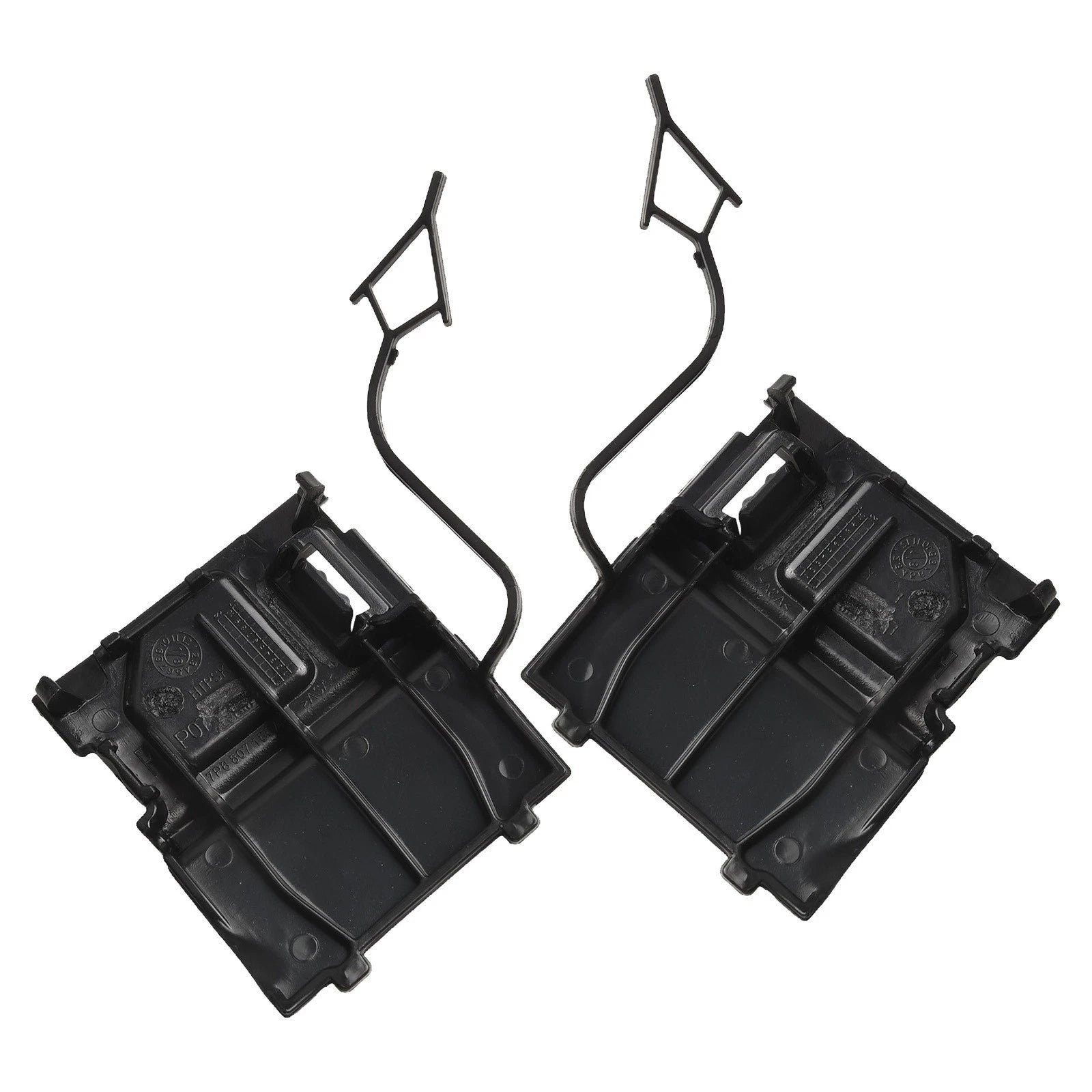 Front Bumper Tow Hook Eye Cover Cap for - Black Plastic Pair
