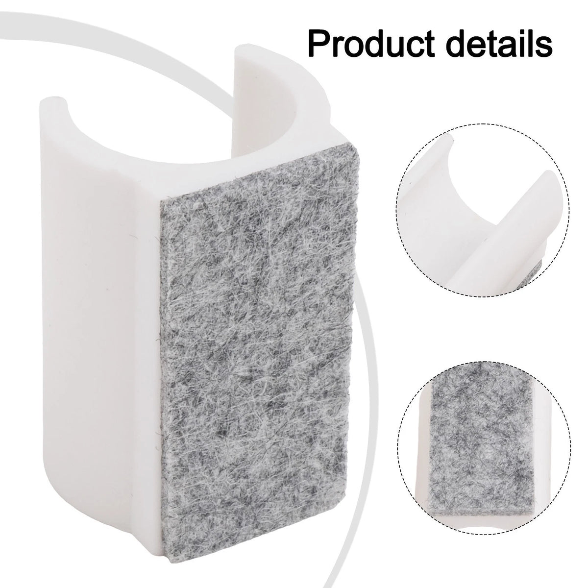 8 Pack Protective Felt Chair Pads for Stability and Noise Reduction