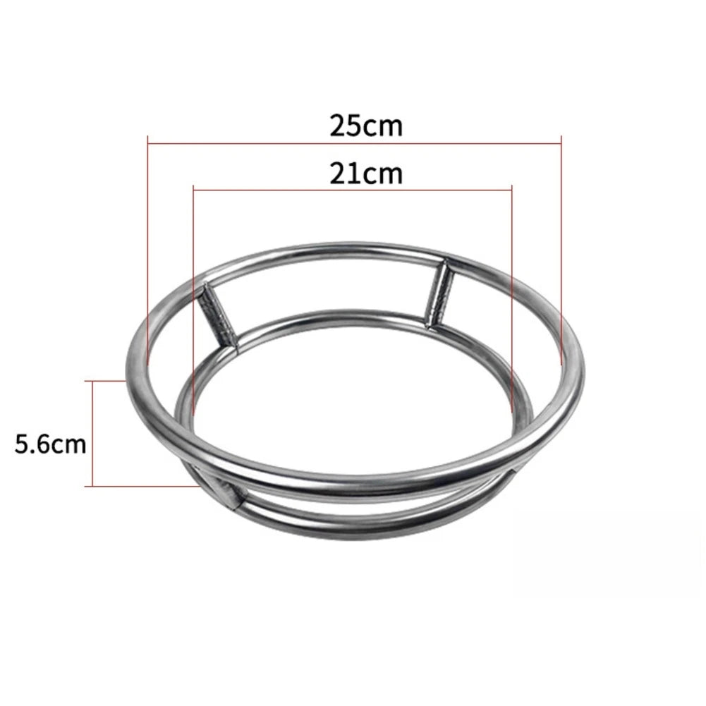 Stainless Steel Wok Holder for Heat Resistance (Double Layer Design)