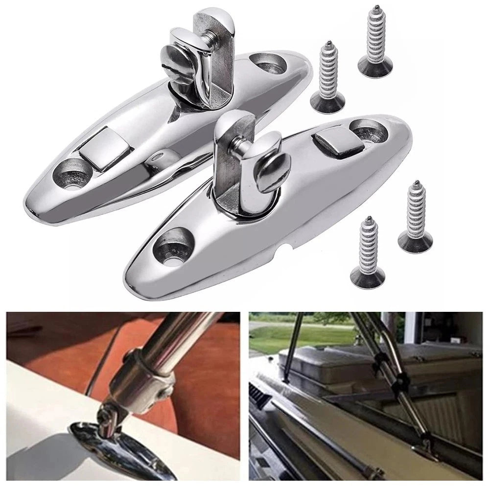 Stainless Steel Hinge Polished Finish Saltwater Resistant Secure Attachment