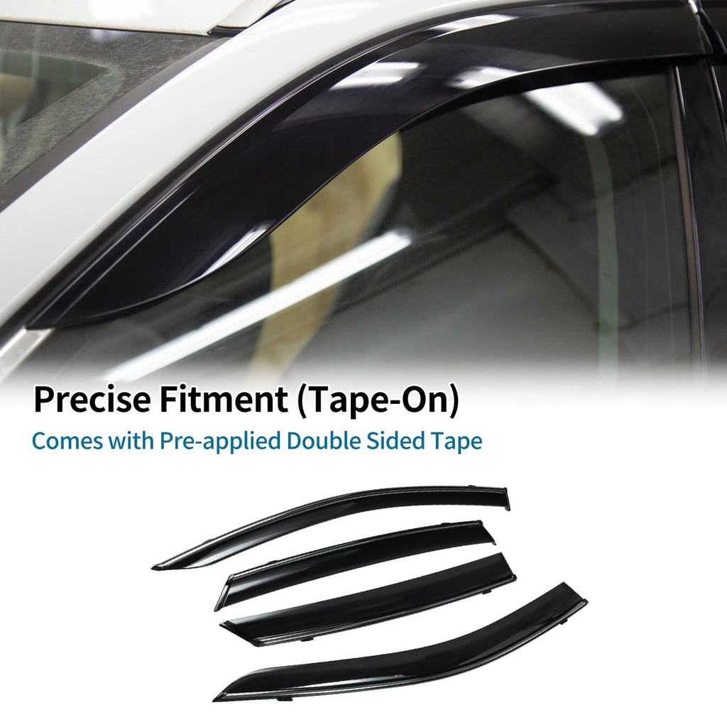 Window Deflectors Side Vent Visors Black 1 Set for Hyundai Sonata (2020–2024)
