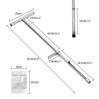 T-Handle Soil Probe for Easy Assembly with Foot Pedal Operation