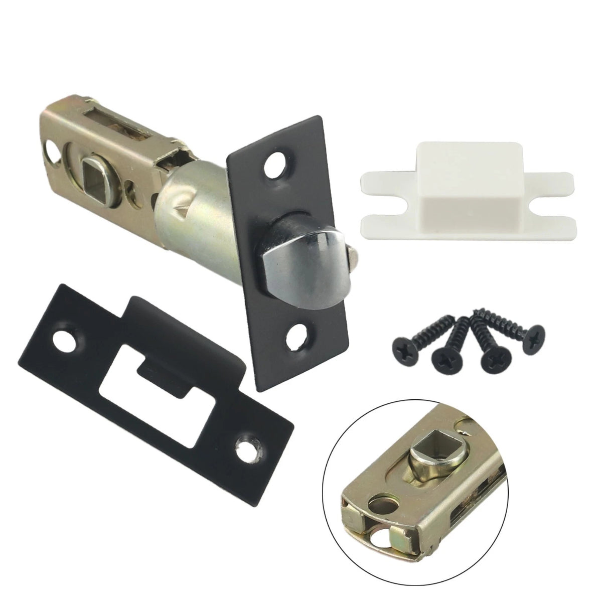 Enhanced Security Tubular Latch for Room Doors (Adjustable 60cm or 70cm)