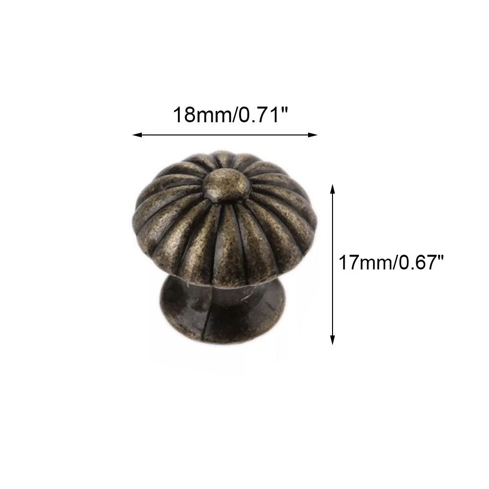 Set of 5 Zinc Alloy Vintage Drawer Pull Knobs for Cabinet