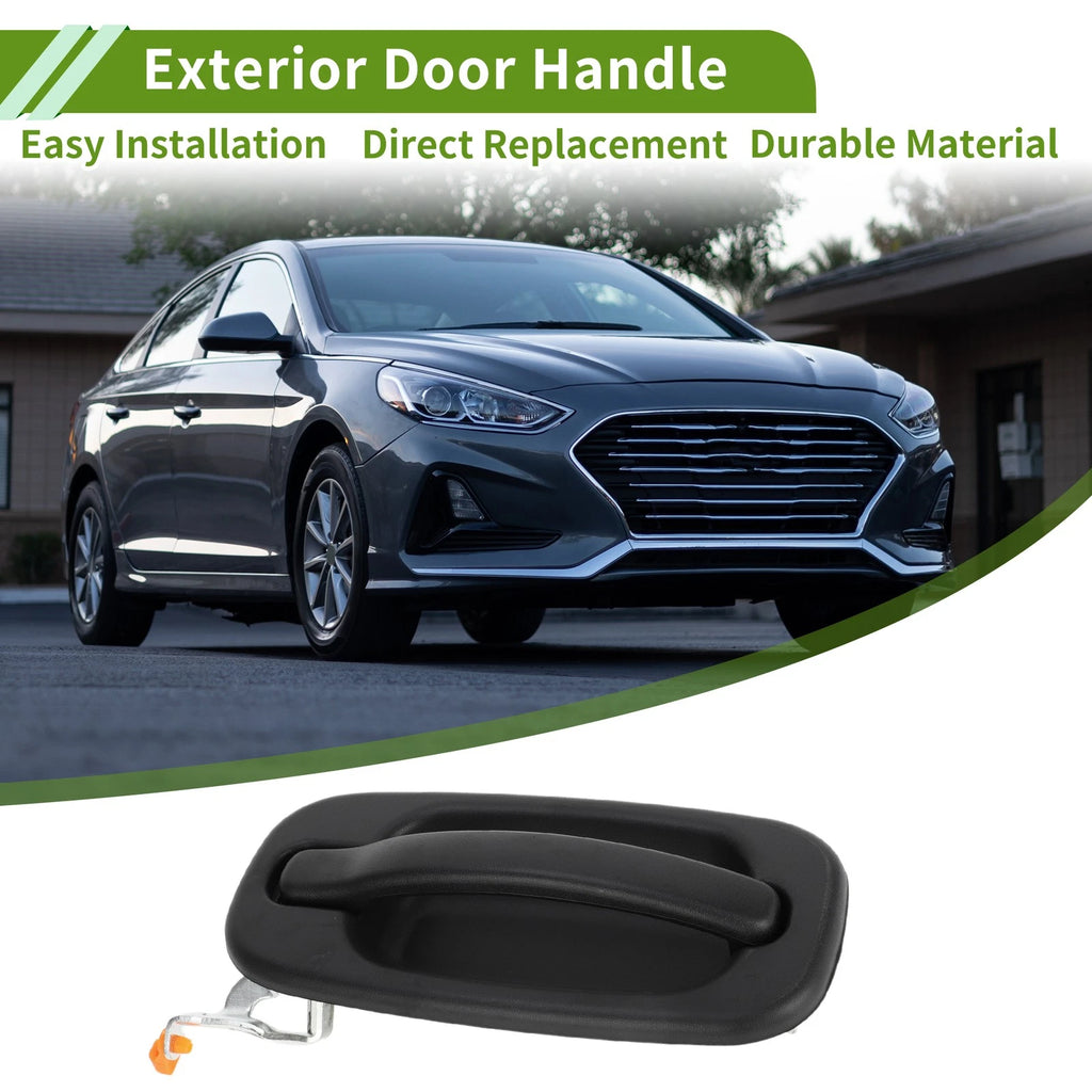 Exterior Door Handle Replacement for Chevrolet for GMC Silverado Black Rear Left (2010–2015)