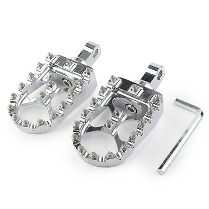 Wide Foot Peg MX Style for Harley Dyna Sportster (2004–2023) Chrome