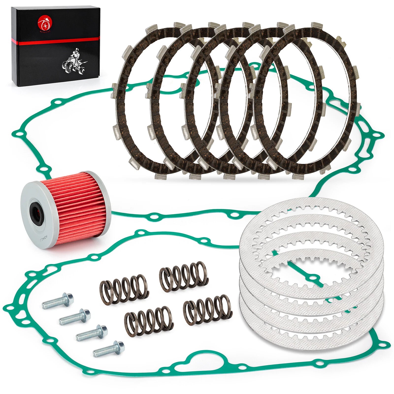 Clutch Friction Plates Gasket Bolt Kit for Kawasaki Lakota 300 (1995–2003)