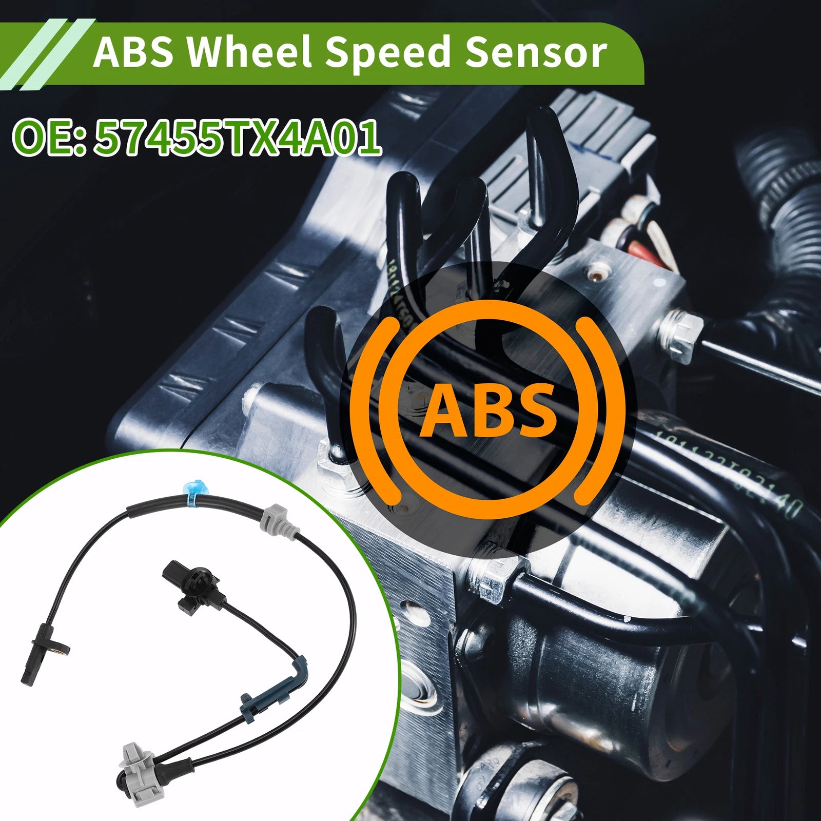 ABS Wheel Speed Sensor No. 57455TX4A01 for Acura RDX (2013–2018) Front Left