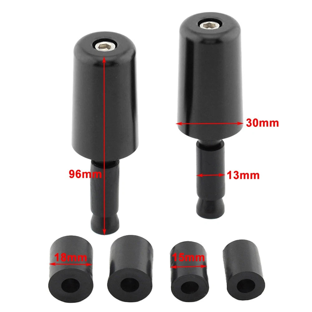 Set of 2 Black 7/8" 22mm Motorcycle Handlebar Hand Grips