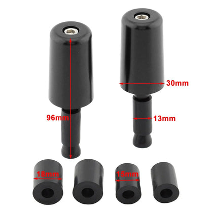 Set of 2 Black 7/8" 22mm Motorcycle Handlebar Hand Grips