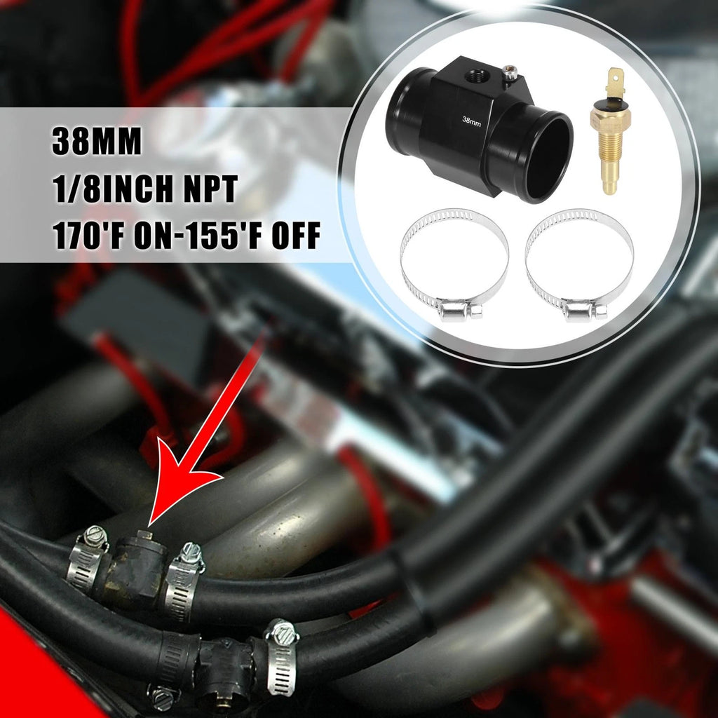 Radiator Hose Fitting Adapter with Sensor Switch for